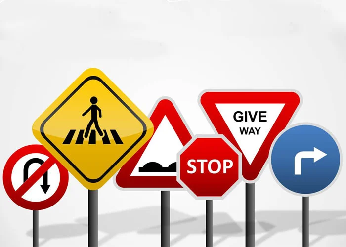 What is the base of a traffic sign?